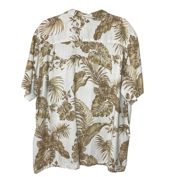 OCEAN & COAST Men's Beige & Ivory‎ Hawaiian Shirt, XL - Picture 3 of 7